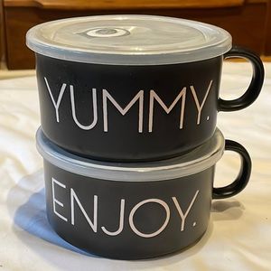 (2) Two storage containers by Souper Mug.